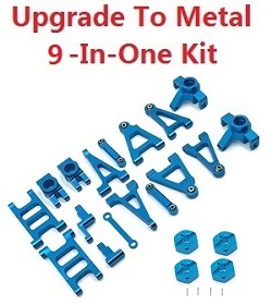 MJX Hyper Go 14301 MJX 14302 upgrade to metal parts kit 9-In-one Blue