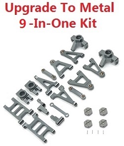 MJX Hyper Go 14301 MJX 14302 upgrade to metal parts kit 9-In-one Titanium color