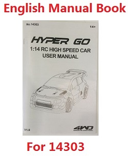 MJX Hyper Go 14301 MJX 14302 14303 English manual book (For 14303)