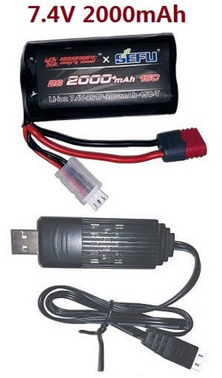 MJX Hyper Go 14301 MJX 14302 7.4V 2000mAh battery with USB wire