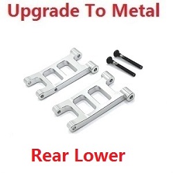 MJX Hyper Go 14301 MJX 14302 14303 rear lower swing arm upgrade to metal Silver - Click Image to Close