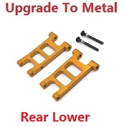 MJX Hyper Go 14301 MJX 14302 14303 rear lower swing arm upgrade to metal Gold