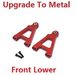 MJX Hyper Go 14301 MJX 14302 14303 front lower swing arm upgrade to metal Red