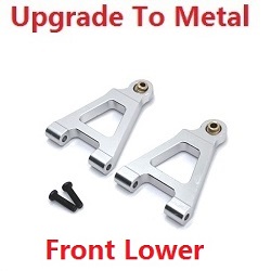 MJX Hyper Go 14301 MJX 14302 14303 front lower swing arm upgrade to metal Silver