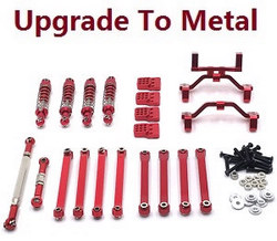 MN Model MN-98 MN98 pull bar group + steering connect bar + pull bar seat + shock absorber (upgrade to metal) Red