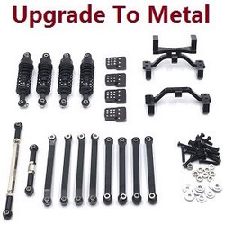 MN Model MN-98 MN98 pull bar group + steering connect bar + pull bar seat + shock absorber (upgrade to metal) Black