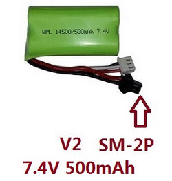 MN Model MN-90 MN-91 MN-90K MN-91K D90 7.4V 500mAh battery (V2 SM-2P)