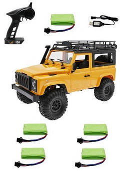 MN Model MN-90 RC Car with 5 battery RTR Yellow