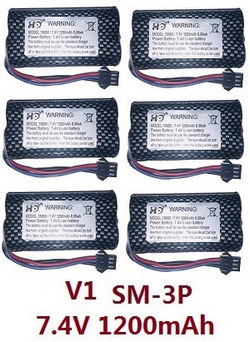 MN Model MN-90 MN-91 MN-90K MN-91K D90 7.4V 1200mAh battery 6pcs (V1 SM-3P)