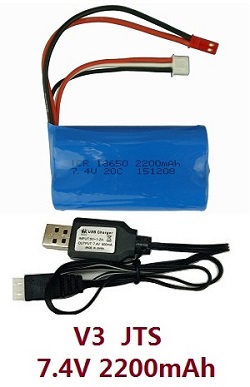 MN Model MN-90 MN-91 MN-90K MN-91K D90 7.4V 2200mAh battery with USB charger wire (V3 JST)