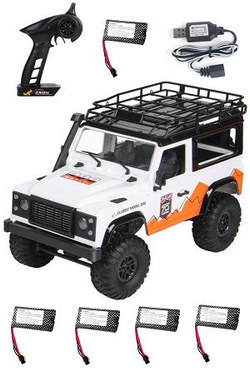 MN Model MN-99 RC Car with 5 battery RTR White
