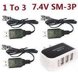 MN Model G500 MN-86 MN-86S MN86 MN86S 1 to 3 USB charger adapter with 3pcs USB wire set