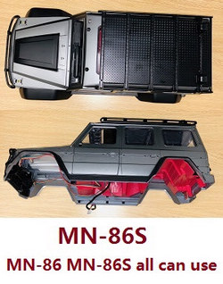 MN Model G500 MN-86 MN-86S MN86 MN86S total car shell assembly with LED (MN-86S) Silver-Gray