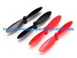 Shcong Wltoys WL Q242 Q242K Q242G DQ242 quadcopter accessories list spare parts main blades propellers (Red-Black)
