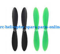 Shcong Wltoys WL Q242 Q242K Q242G DQ242 quadcopter accessories list spare parts main blades propellers (Green-Black)
