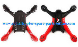 Shcong Wltoys WL Q242 Q242K Q242G DQ242 quadcopter accessories list spare parts receive upper and lower cover (Black-Red)