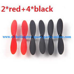 Shcong Wltoys WL Q282 Q282G Q28K quadcopter accessories list spare parts main blades propellers (2*Red+4*Black)