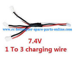 Shcong JJRC Q35 Q36 RC Car accessories list spare parts 1 to 3 charger wire 7.4V