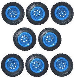 * Hot Deal * JJRC Q39 Q40 RC truck car accessories list spare parts tires 8pcs Blue
