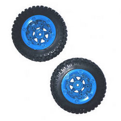 Shcong JJRC Q39 Q40 RC truck car accessories list spare parts tires 2pcs (Blue)