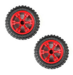 Shcong JJRC Q39 Q40 RC truck car accessories list spare parts tires 2pcs (Red)