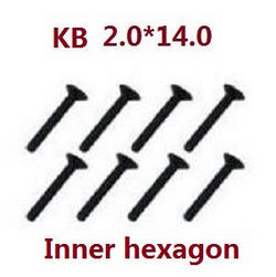 Shcong JJRC Q39 Q40 RC truck car accessories list spare parts inner hexagon screws KB 2.0*14 8pcs