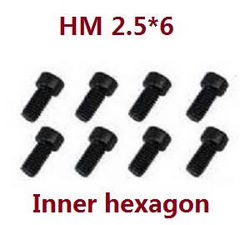 Shcong JJRC Q39 Q40 RC truck car accessories list spare parts inner hexagon screws HM 2.5*6 8pcs