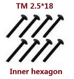 Shcong JJRC Q39 Q40 RC truck car accessories list spare parts inner hexagon screws TM 2.5*18 8pcs