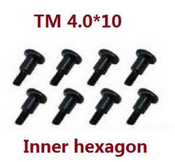 Shcong JJRC Q39 Q40 RC truck car accessories list spare parts inner hexagon screws TM 4.0*10 8pcs - Click Image to Close