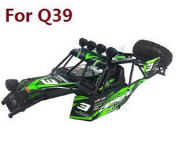 Shcong JJRC Q39 Q40 RC truck car accessories list spare parts upper cover car shell frame assembly for Q39 (Green)