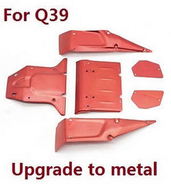 Shcong JJRC Q39 Q40 RC truck car accessories list spare parts car shell for Q39 (Upgade to metal Red)