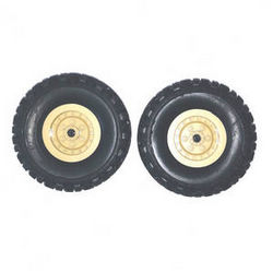 Shcong JJRC Q60 RC Military Truck Car accessories list spare parts tires 2pcs (Yellow)