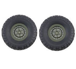 Shcong JJRC Q60 RC Military Truck Car accessories list spare parts tires 2pcs (Green)