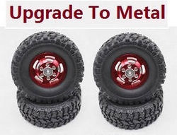Shcong JJRC Q61 RC Military Truck Car accessories list spare parts tires 6pcs (Metal hub)