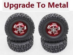 Shcong JJRC Q62 RC Military Truck Car accessories list spare parts tires 6pcs (Metal hub)