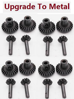 Shcong JJRC Q62 RC Military Truck Car accessories list spare parts differential gears 16pcs(Metal)