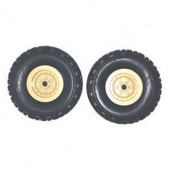Shcong JJRC Q63 RC Military Truck Car accessories list spare parts tires 2pcs (Yellow)