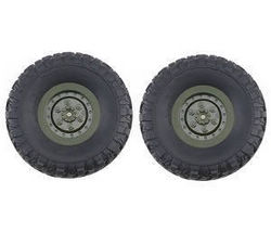 Shcong JJRC Q63 RC Military Truck Car accessories list spare parts tires 2pcs (Green)