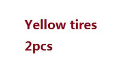 Shcong JJRC Q65 RC Military Truck Car accessories list spare parts tires 2pcs (Yellow)