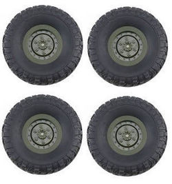 Shcong JJRC Q75 Trucks RC Car accessories list spare parts tires (Green) 4pcs