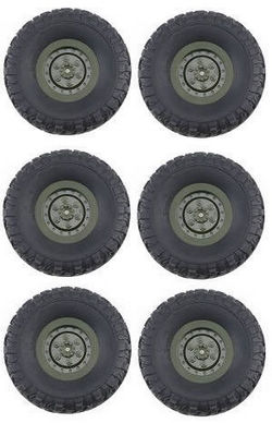 Shcong JJRC Q75 Trucks RC Car accessories list spare parts tires (Green) 6pcs