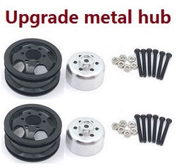 Shcong JJRC Q75 Trucks RC Car accessories list spare parts tire hub (Metal) Black 2pcs