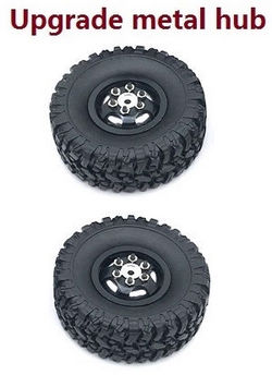 Shcong JJRC Q75 Trucks RC Car accessories list spare parts tires (Upgrade metal hub) Black 2pcs