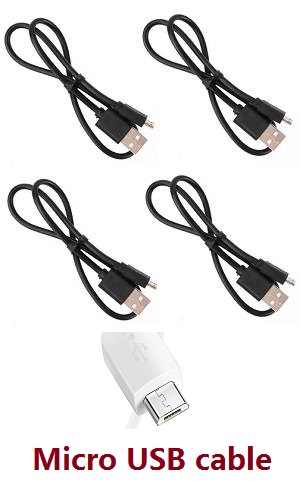 Shcong Wltoys WL XK Q868 RC drone accessories list spare parts USB charger wire 4pcs (Micro USB cable)
