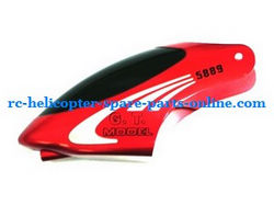 Shcong GT Model 5889 QS5889 RC helicopter accessories list spare parts head cover (Red)