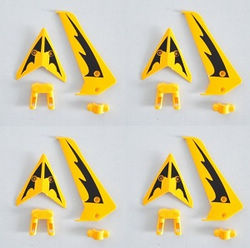 Shcong SYMA S107 S107G S107I RC helicopter accessories list spare parts tail decorative set (Yellow) 4sets