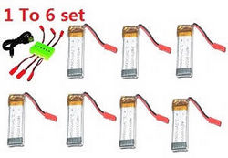 Shcong SYMA S113 S113G RC helicopter accessories list spare parts 1 to 6 charger set + 6* 3.7V 500mAh battery set