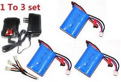 Shcong SYMA S031 S031G S31(2.4G) RC helicopter accessories list spare parts 1 to 3 charger set + 3*7.4V 1100mAh battery