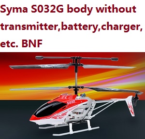 Syma S032G helicopter without transmitter, battery, charger, etc. BNF Red