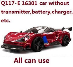 JJRC Q117-E Q117-F Q117-G SCY-16301 SCY-16302 SCY-16303 RC Car without transmitter, battery, charger, etc. (Red)